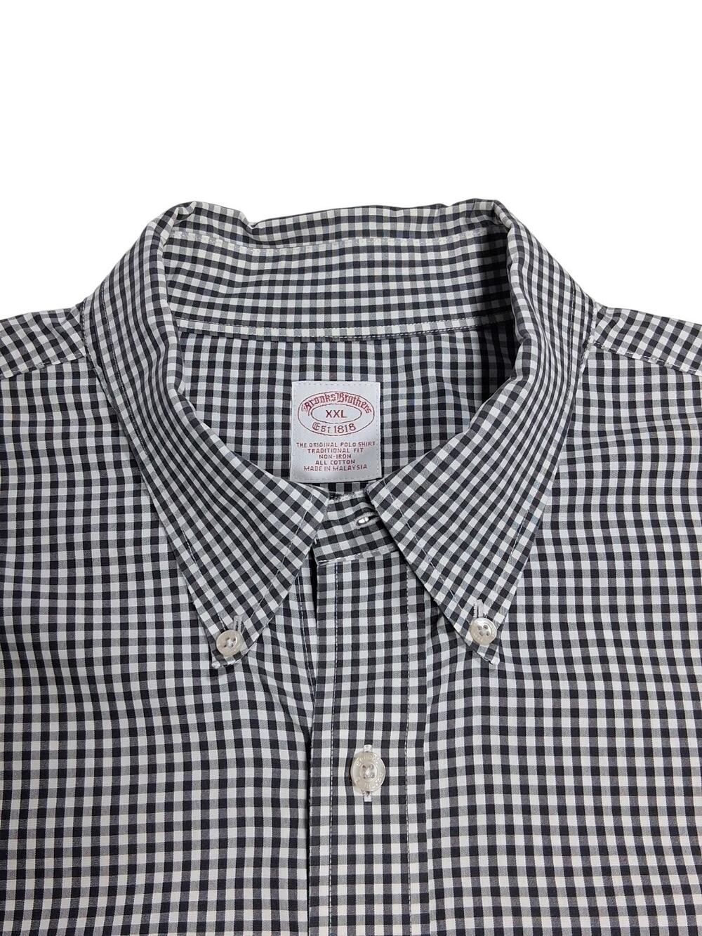 Brooks Brothers Original Polo Shirt XXL Gingham Traditional Fit Cotton EUC
